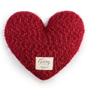 Giving Heart Pillow, Red -Brand New